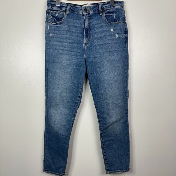 Abercrombie & Fitch Pants - Abercrombie & Fitch Curve Love Super Skinny High Rise Ankle Distressed Jeans 32